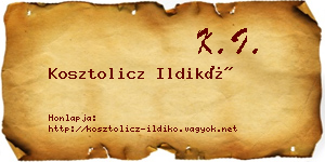 Kosztolicz Ildikó névjegykártya